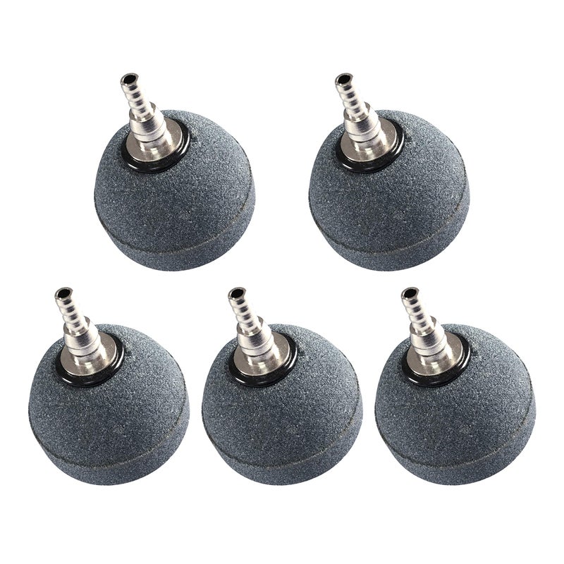 Feelers 2 Inch Crazy Air Stone Bubble Ball Shape Cylinder Fish Tank Oxygen Stone Bubbler Diffuser for Aquarium Hydroponic Growing System (Pack of 5) - Image 1